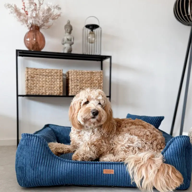 Legowisko premium dla psa i kota ortopedyczne granatowe - MILANO NAVY BLUE DENZOO