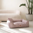 Załaduj obraz do przeglądarki galerii, Legowisko premium dla psa i kota ortopedyczne pudrowy róż- MILANO ROSE DENZOO
