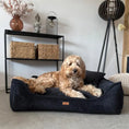 Załaduj obraz do przeglądarki galerii, Legowisko premium dla psa i kota ortopedyczne czarne - MILANO BLACK DENZOO
