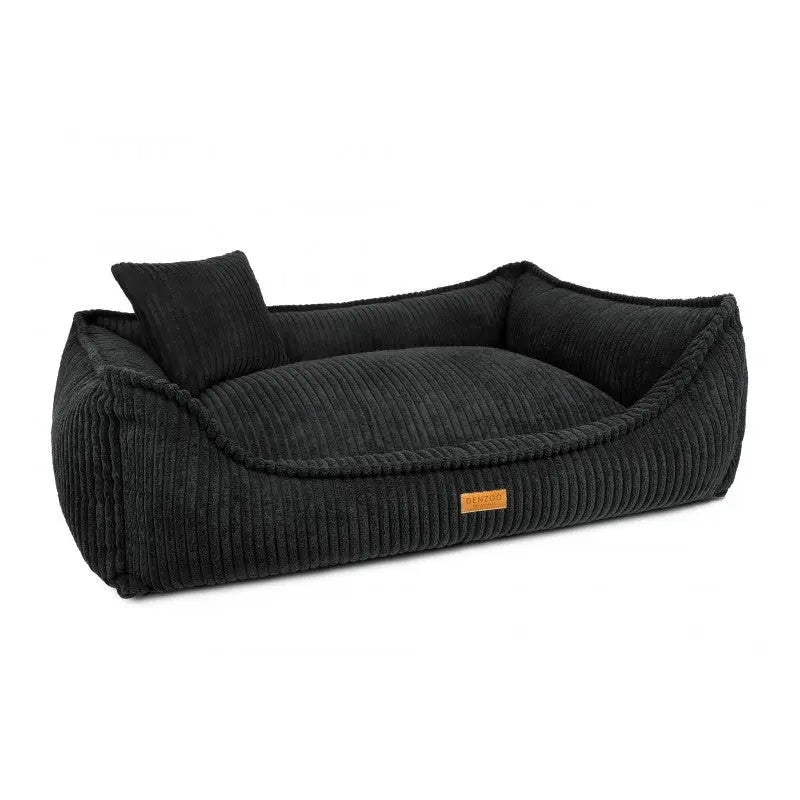 Legowisko premium dla psa i kota ortopedyczne czarne - MILANO BLACK DENZOO