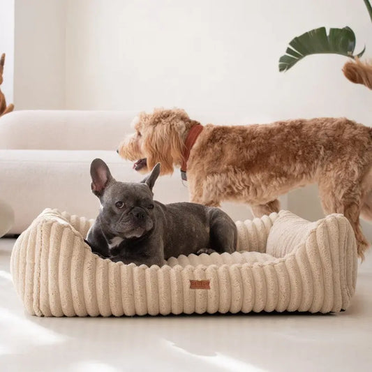 Legowisko premium dla psa i kota ortopedyczne beżowe - PALERMO BEIGE DENZOO