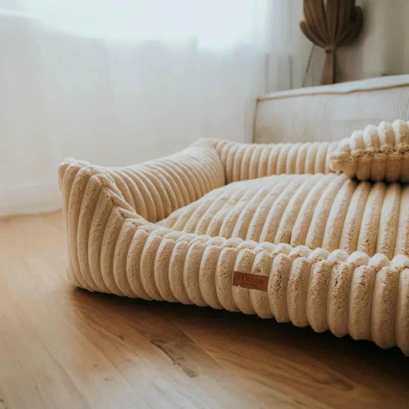 Legowisko premium dla psa i kota ortopedyczne beżowe - PALERMO BEIGE DENZOO