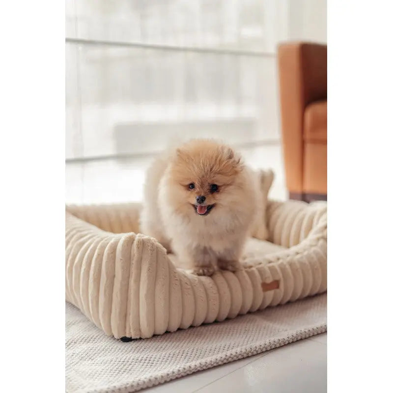 Legowisko premium dla psa i kota ortopedyczne beżowe - PALERMO BEIGE DENZOO