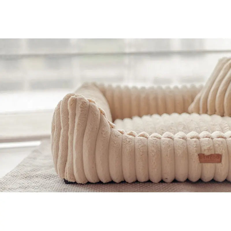 Legowisko premium dla psa i kota ortopedyczne beżowe - PALERMO BEIGE DENZOO