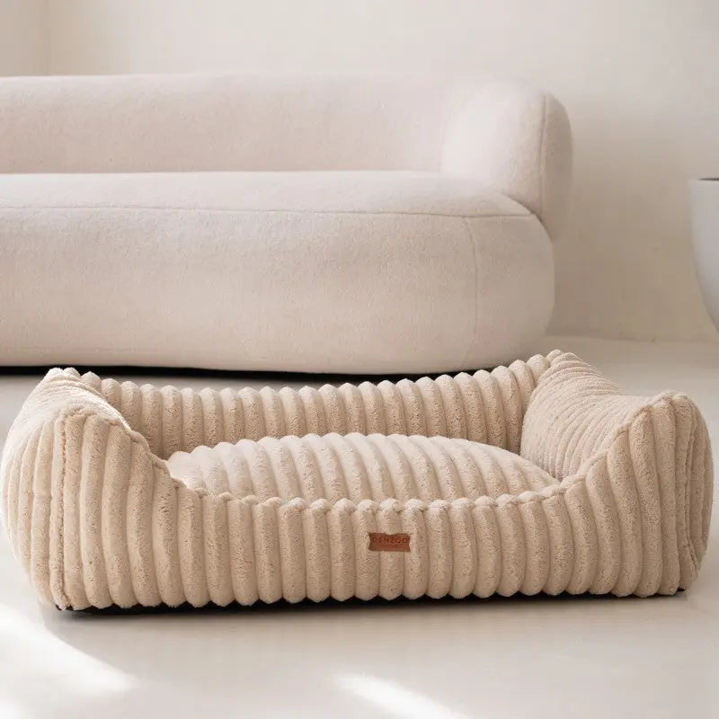 Legowisko premium dla psa i kota ortopedyczne beżowe - PALERMO BEIGE DENZOO