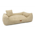 Załaduj obraz do przeglądarki galerii, Legowisko premium dla psa i kota ortopedyczne beżowe - PALERMO BEIGE DENZOO
