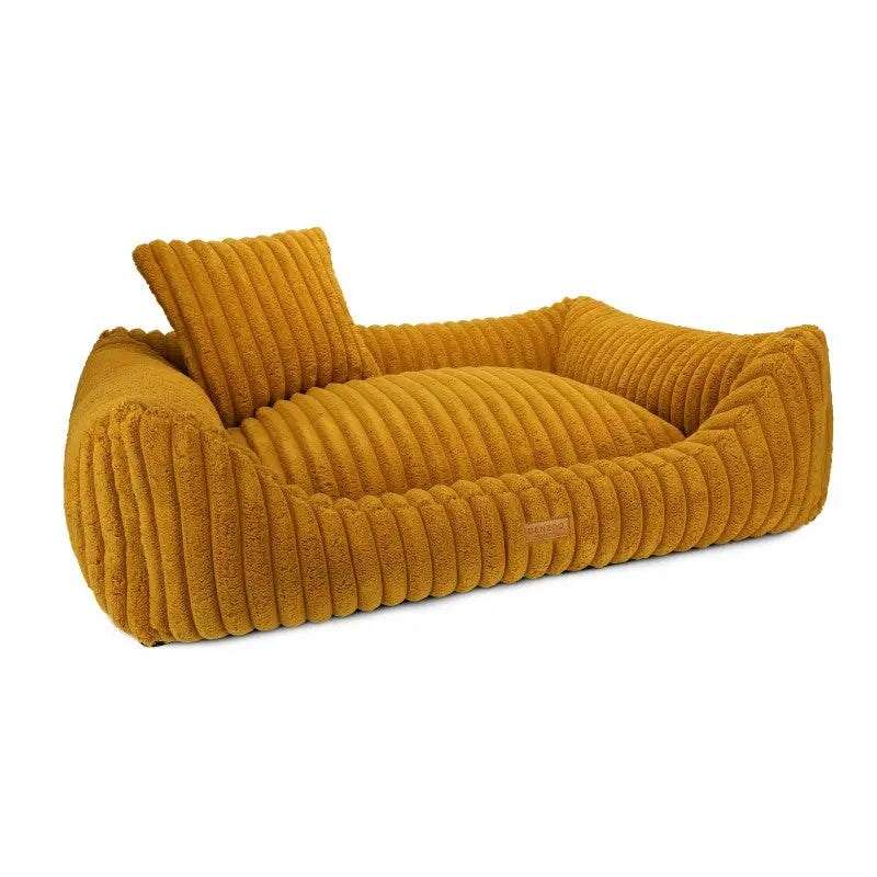 Legowisko premium dla psa i kota ortopedyczne musztardowe - PALERMO MUSTARD DENZOO