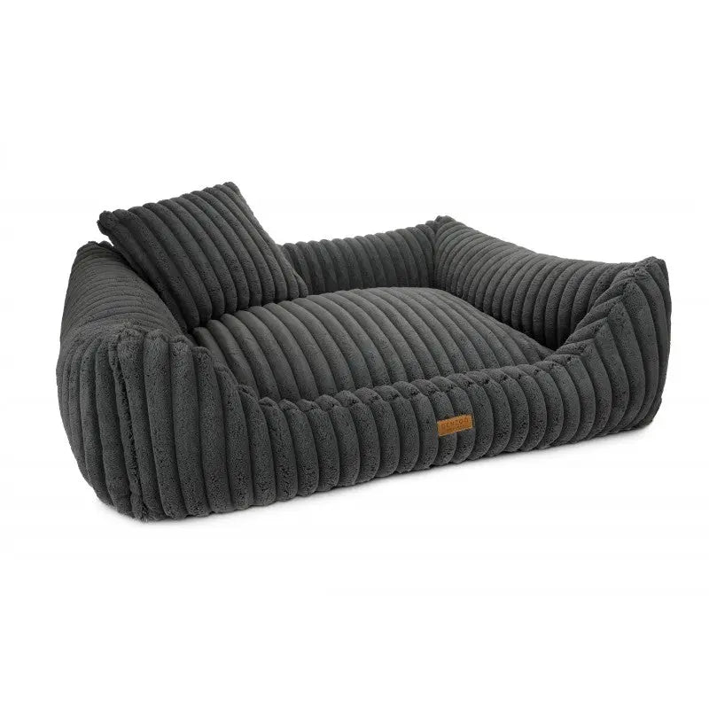 Legowisko premium dla psa i kota ortopedyczne ciemno szare - PALERMO DARK GREY DENZOO