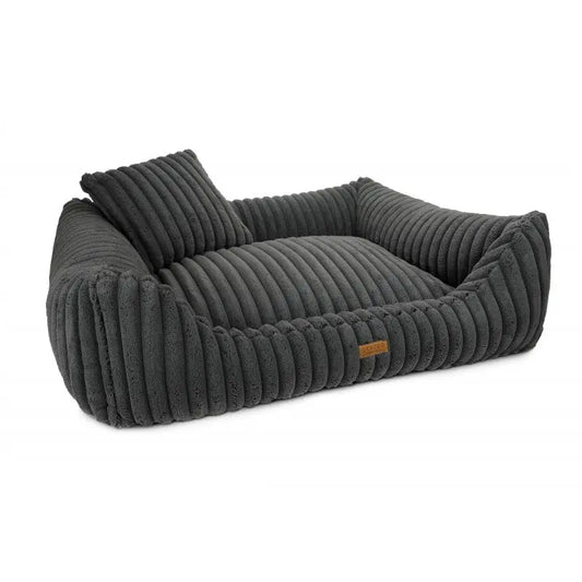 Legowisko premium dla psa i kota ortopedyczne ciemno szare - PALERMO DARK GREY DENZOO