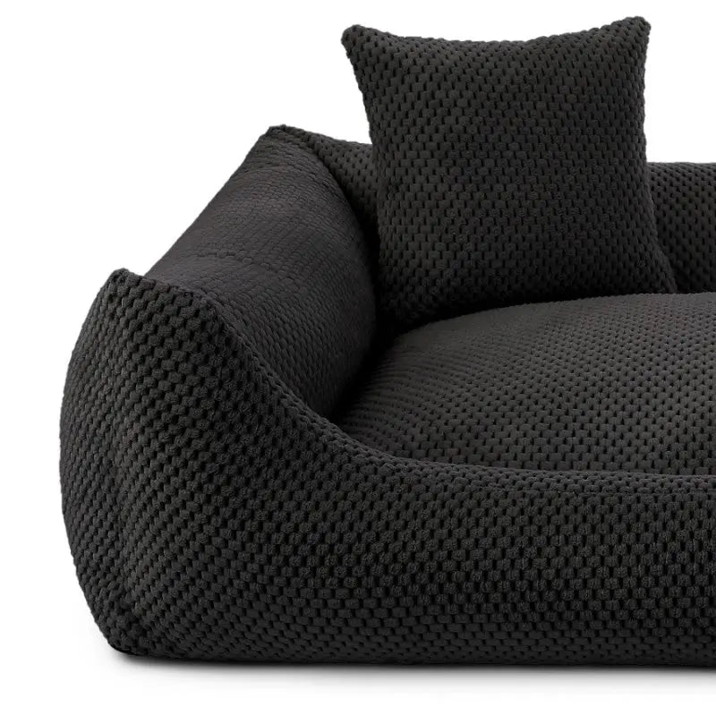 Legowisko dla psa i kota ortopedyczne czarne - PRATO BLACK DENZOO