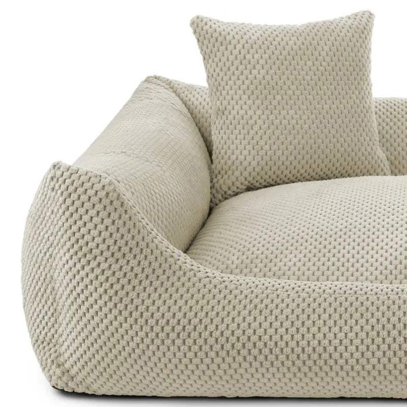 Legowisko dla psa i kota ortopedyczne beżowe - PRATO BEIGE DENZOO