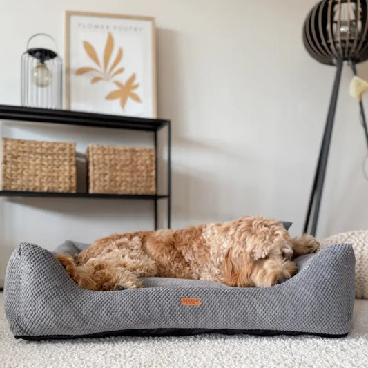 Legowisko dla psa i kota ortopedyczne ciemno szare - PRATO DARK GREY DENZOO