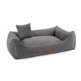 Załaduj obraz do przeglądarki galerii, Legowisko dla psa i kota ortopedyczne ciemno szare - PRATO DARK GREY DENZOO
