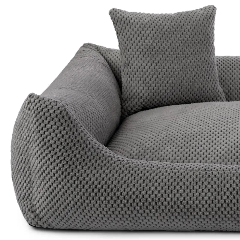 Legowisko dla psa i kota ortopedyczne ciemno szare - PRATO DARK GREY DENZOO