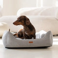 Załaduj obraz do przeglądarki galerii, Legowisko dla psa i kota ortopedyczne szare - PRATO GREY DENZOO
