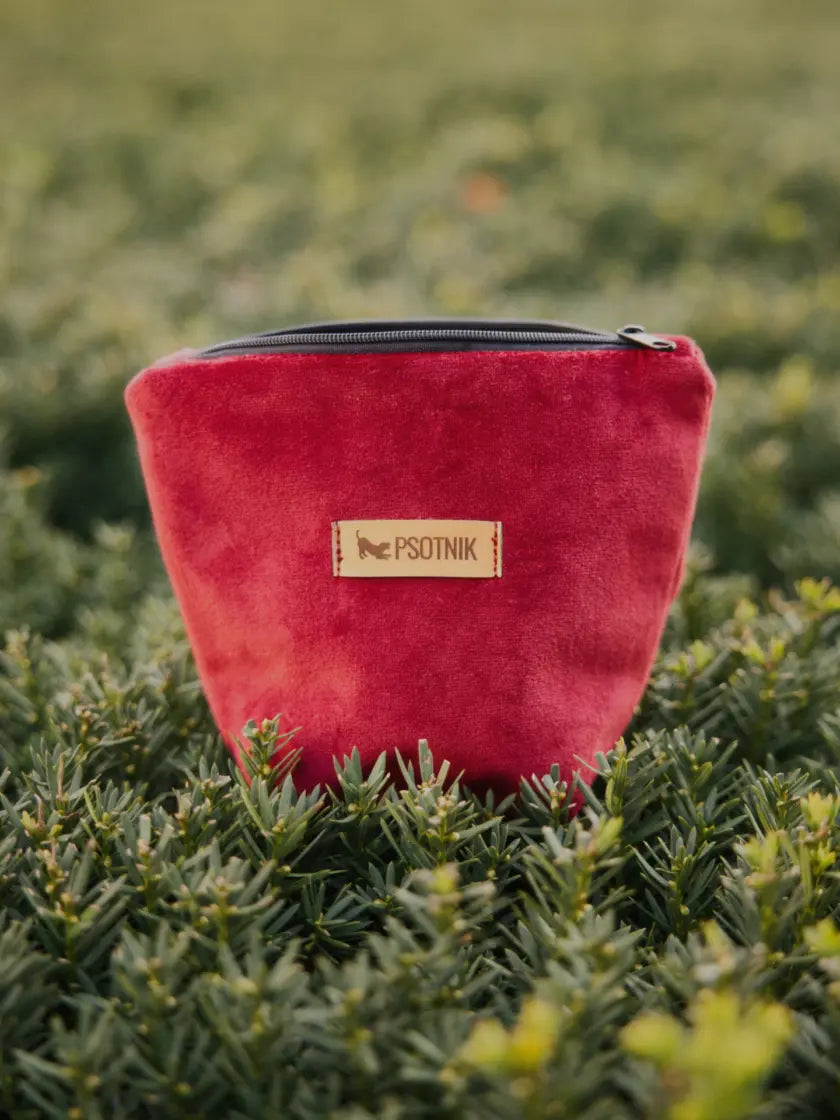 Saszetka na smaczki bordo Psotnik