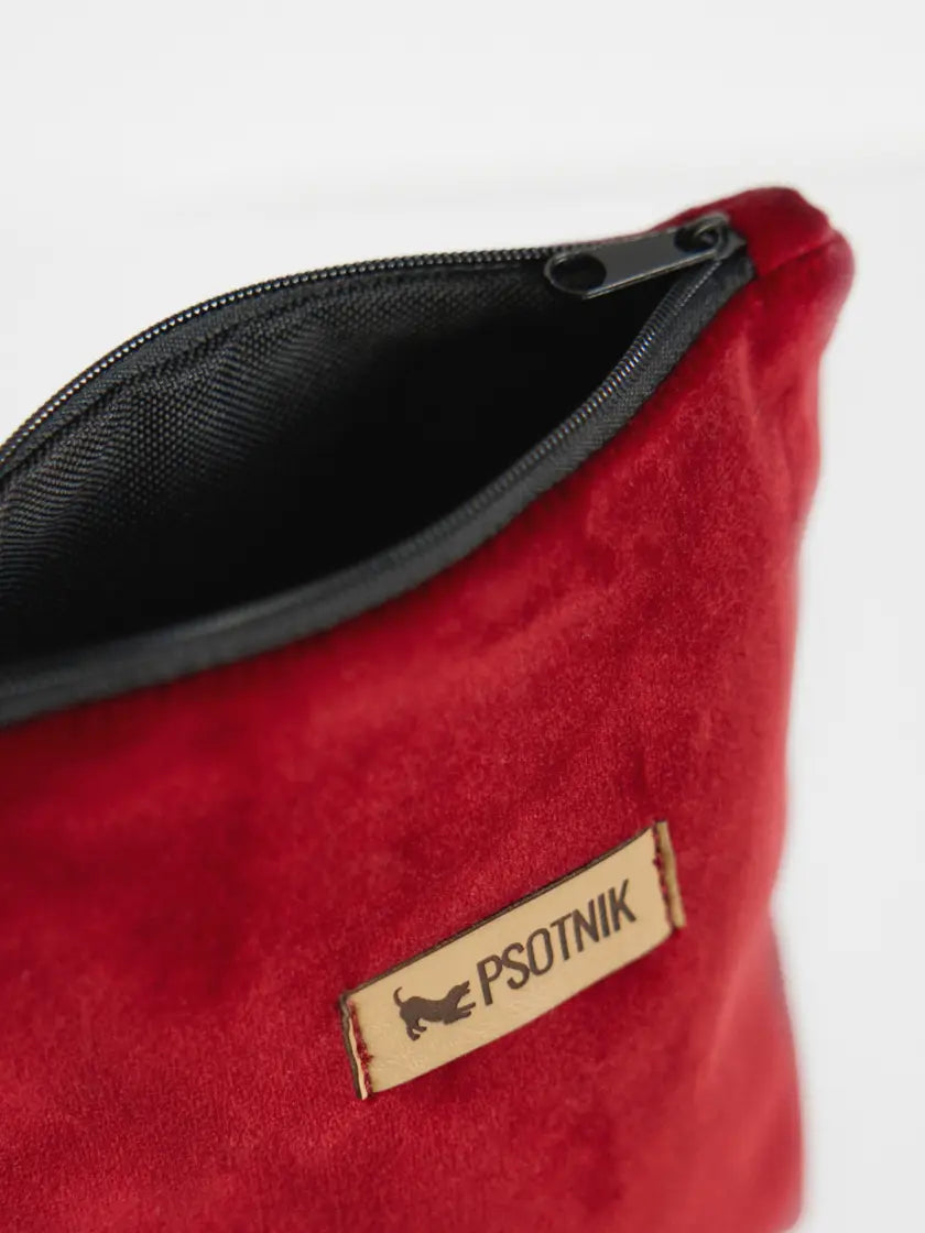 Saszetka na smaczki bordo Psotnik