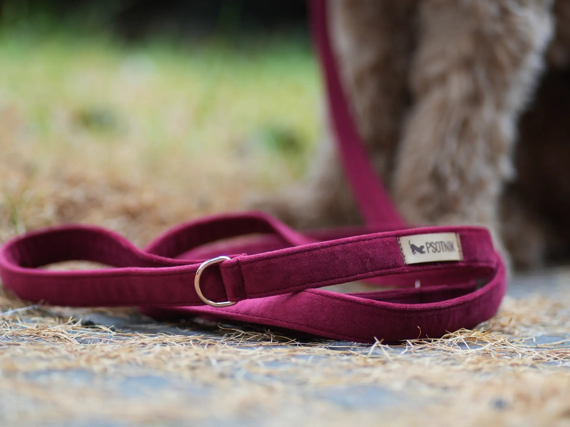 Smycz miejska Bordowy Psotnik Psotnik