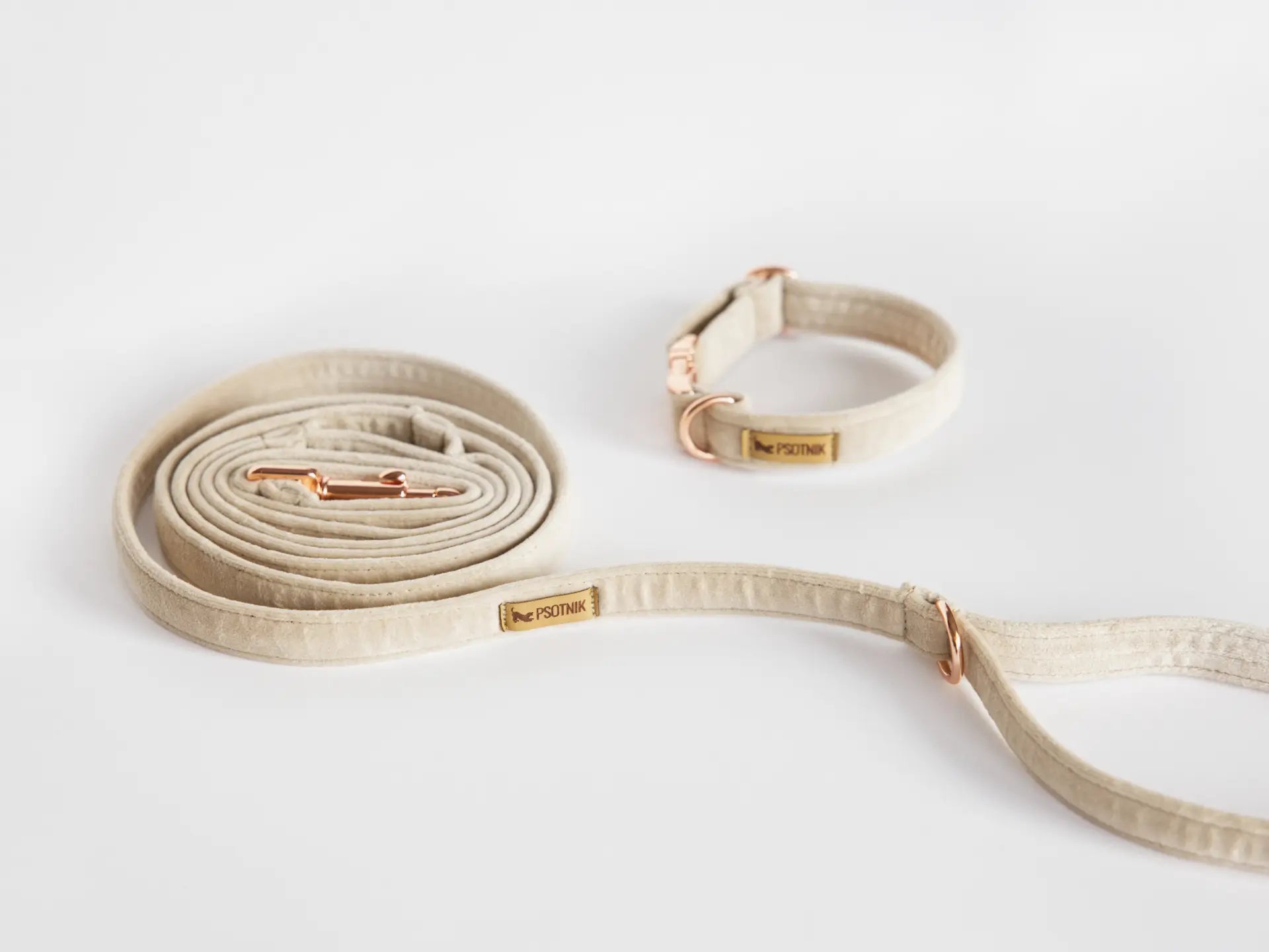 Smycz miejska Beżowy Psotnik Psotnik